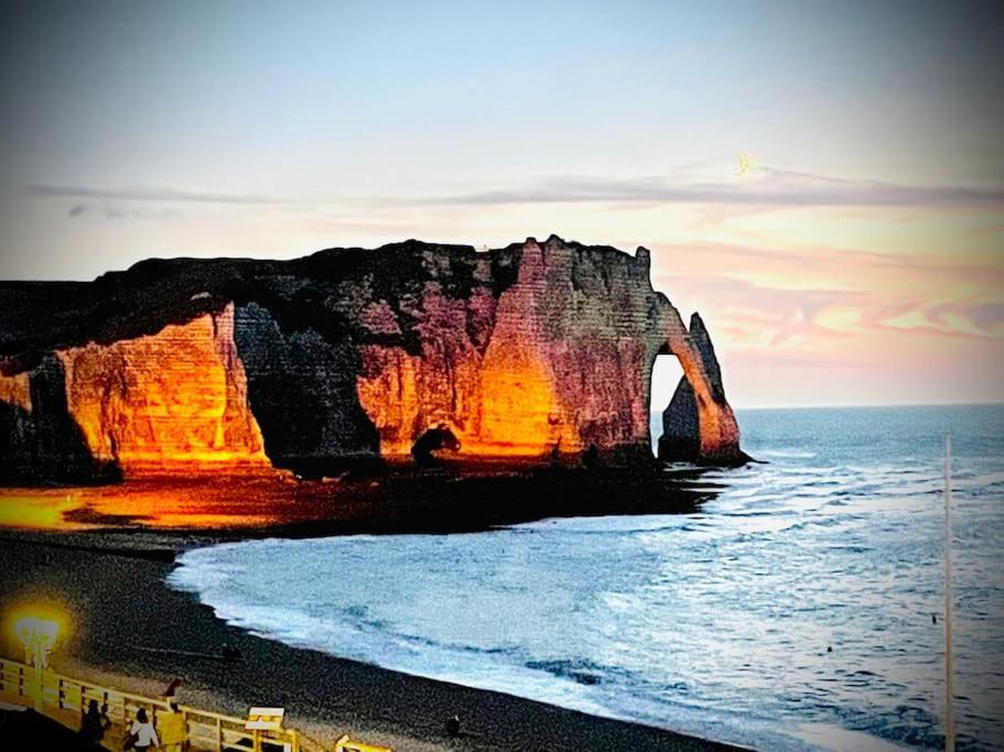 L'Ideal, Appartement Vue Mer Étretat Extérieur photo